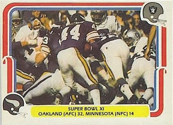 1980 Fleer Team Action #67 Super Bowl XI Front