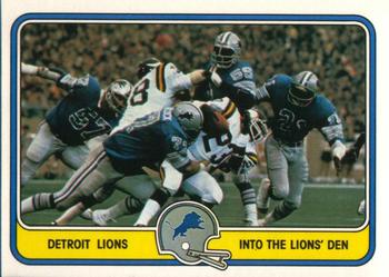 1981 Fleer Team Action #18 Into the Lions' Den Front