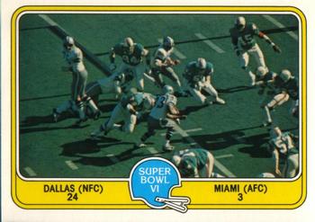 1981 Fleer Team Action #62 Super Bowl VI Front