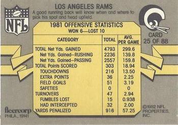 1982 Fleer Team Action #25 Getting to the Outside Back