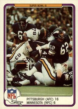 1982 Fleer Team Action #65 Super Bowl IX Front