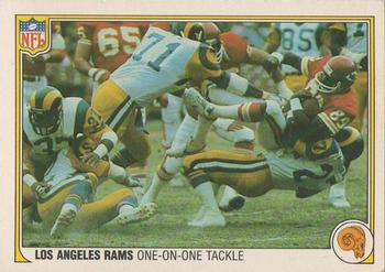1983 Fleer Team Action #28 One-on-One Tackle Front