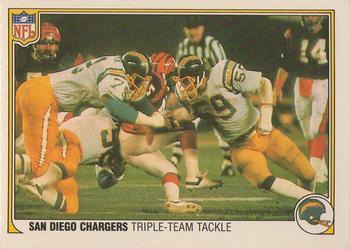 1983 Fleer Team Action #48 Triple-Team Tackle Front