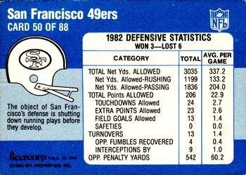1983 Fleer Team Action #50 Heading 'em Off at the Pass Back