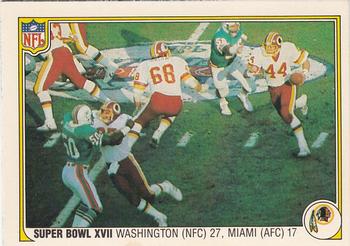 1983 Fleer Team Action #73 Super Bowl XVII Front