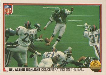 1983 Fleer Team Action #84 Concentrating on the Ball Front