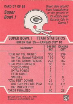 1984 Fleer Team Action #57 Super Bowl I Back