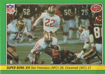 1984 Fleer Team Action #72 Super Bowl XVI Front