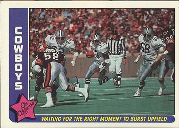 1985 Fleer Team Action #16 Waiting for the Right Moment to Burst Upfield Front