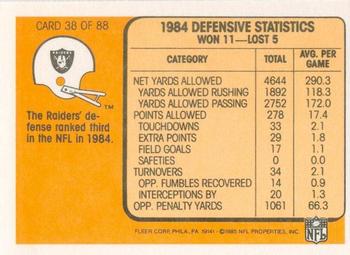 1985 Fleer Team Action #38 No Place to Go Back