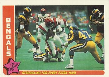 1985 Fleer Team Action #10 Struggling for Every Extra Yard Front