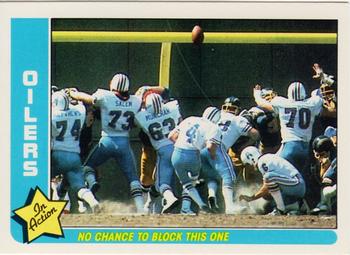 1985 Fleer Team Action #30 No Chance to Block This One Front