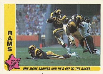 1985 Fleer Team Action #40 One More Barrier and He's Off to the Races Front