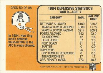 1985 Fleer Team Action #50 The Only Place to Go is Down Back