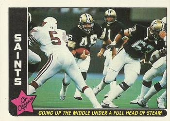 1985 Fleer Team Action #52 Going up the Middle under a Full Head of Steam Front