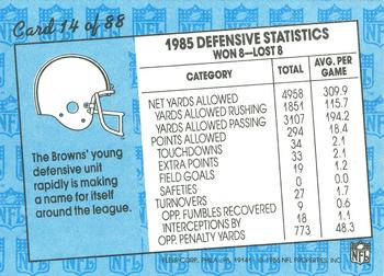 1986 Fleer Team Action #14 Buried by the Browns Back