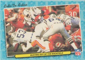 1986 Fleer Team Action #33 Busting Out of the Backfield Front