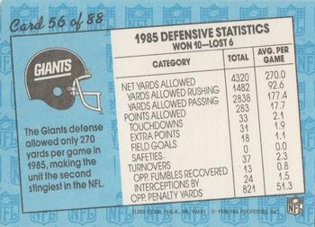 1986 Fleer Team Action #56 Putting Squeeze on Offense Back