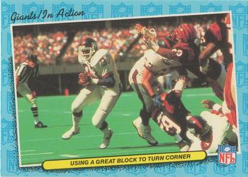 1986 Fleer Team Action #57 Using a Great Block to Turn Corner Front
