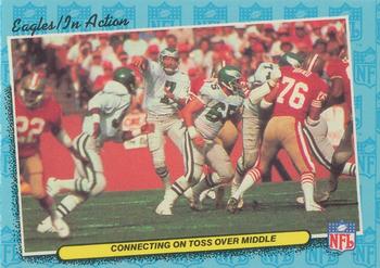 1986 Fleer Team Action #63 Connecting on Toss Over Middle Front