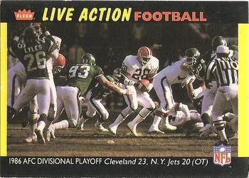 1987 Fleer Team Action #58 1986 AFC Divisional Playoff Front