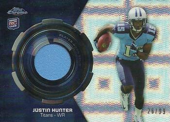 2013 Topps Chrome - Rookie Relics Xfractors #RR-JH Justin Hunter Front