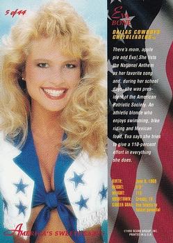 1993 Score Group Dallas Cowboy Cheerleaders  #5 Eva Bone Back