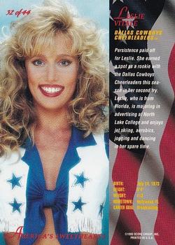1993 Score Group Dallas Cowboy Cheerleaders  #32 Leslie Vitale Back