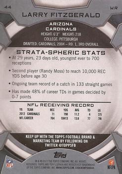 2013 Topps Strata - Retail #44 Larry Fitzgerald Back
