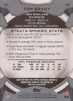 2013 Topps Strata - Retail #95 Tom Brady Back