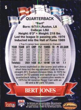1994 Ted Williams Roger Staubach's NFL #5 Bert Jones Back