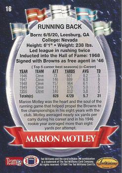 1994 Ted Williams Roger Staubach's NFL #16 Marion Motley Back