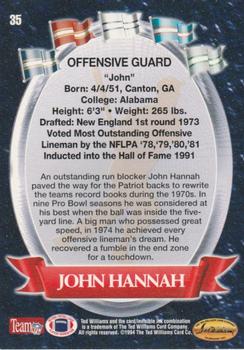 1994 Ted Williams Roger Staubach's NFL #35 John Hannah Back