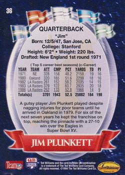 1994 Ted Williams Roger Staubach's NFL #36 Jim Plunkett Back