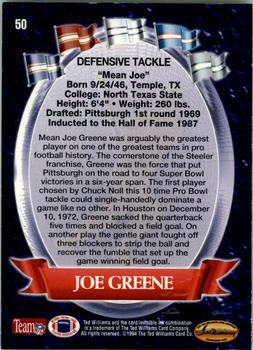 1994 Ted Williams Roger Staubach's NFL #50 Joe Greene Back