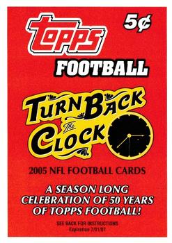 2005 Topps Turn Back the Clock #NNO Turn Back the Clock Promo Front