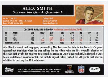 2005 Topps Turn Back the Clock #16 Alex Smith Back