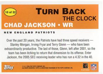 2006 Topps Turn Back the Clock #10 Chad Jackson Back