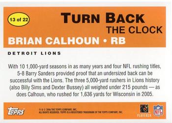 2006 Topps Turn Back the Clock #13 Brian Calhoun Back