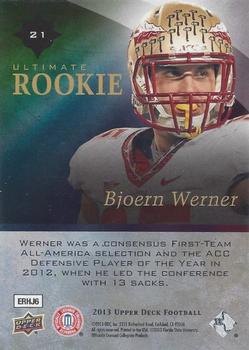 2013 Upper Deck - Ultimate Rookies #21 Bjoern Werner Back