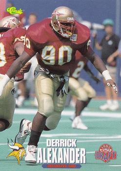 1995 Classic NFL Rookies #11 Derrick Alexander Front