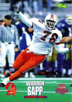 1995 Classic NFL Rookies #12 Warren Sapp Front