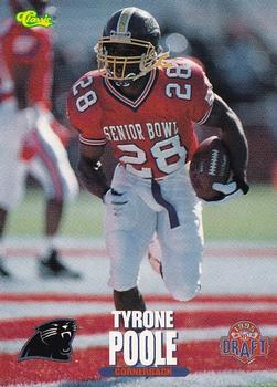 1995 Classic NFL Rookies #22 Tyrone Poole Front