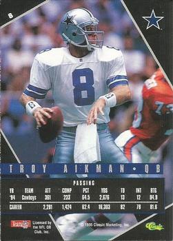 1995 Classic Images Limited Live #8 Troy Aikman Back