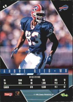 1995 Classic Images Limited Live #40 Andre Reed Back