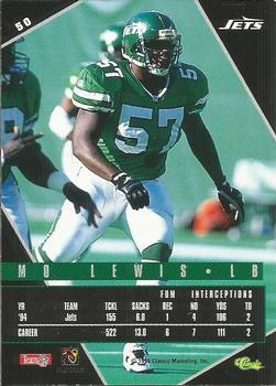 1995 Classic Images Limited Live #50 Mo Lewis Back