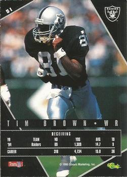 1995 Classic Images Limited Live #51 Tim Brown Back