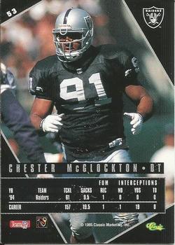 1995 Classic Images Limited Live #53 Chester McGlockton Back