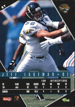 1995 Classic Images Limited Live #67 Jeff Lageman Back