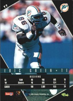 1995 Classic Images Limited Live #77 Eric Green Back